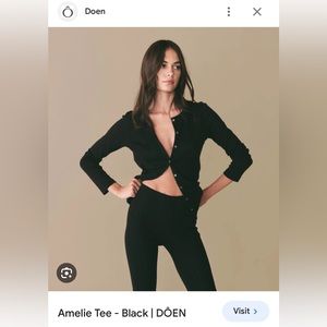 DOEN AMELIE TEE -- BLACK / M